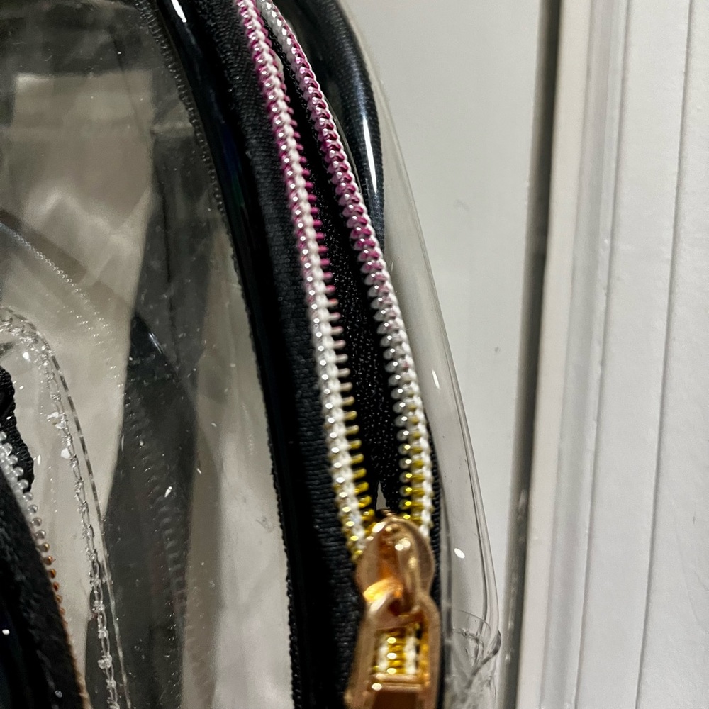 Clear Small Backpack With Colored Zipper - image 3